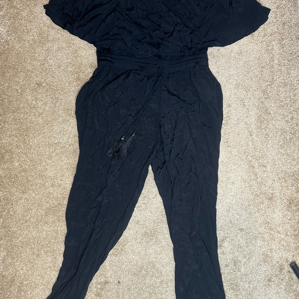White House Black Market Chic Black Jumpsuit